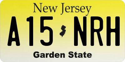 NJ license plate A15NRH