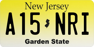 NJ license plate A15NRI
