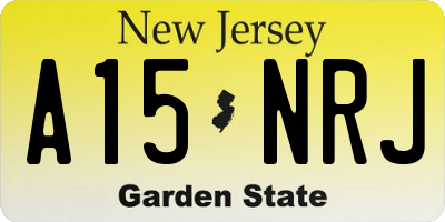 NJ license plate A15NRJ