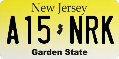 NJ license plate A15NRK