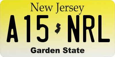 NJ license plate A15NRL