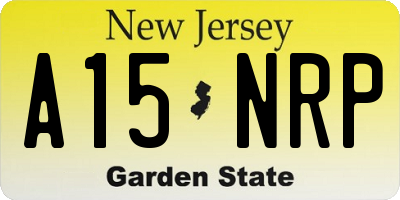 NJ license plate A15NRP
