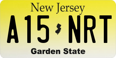 NJ license plate A15NRT