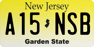 NJ license plate A15NSB