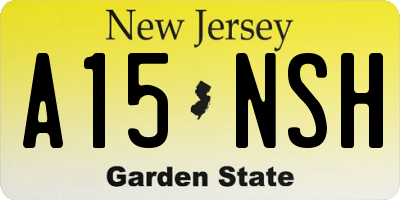 NJ license plate A15NSH