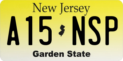 NJ license plate A15NSP