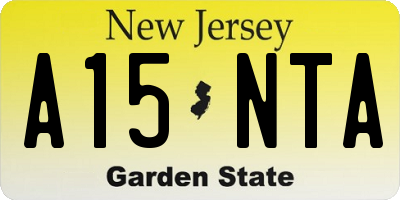 NJ license plate A15NTA