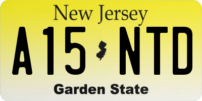 NJ license plate A15NTD