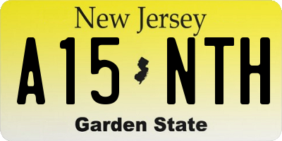 NJ license plate A15NTH