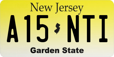 NJ license plate A15NTI