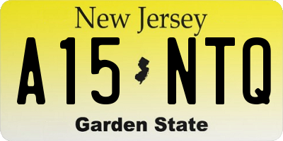 NJ license plate A15NTQ