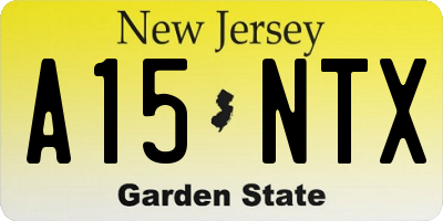 NJ license plate A15NTX
