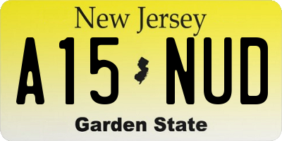 NJ license plate A15NUD