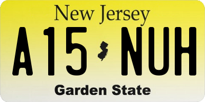 NJ license plate A15NUH
