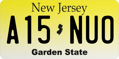 NJ license plate A15NUO