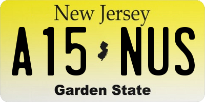 NJ license plate A15NUS