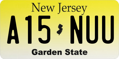 NJ license plate A15NUU
