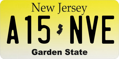 NJ license plate A15NVE