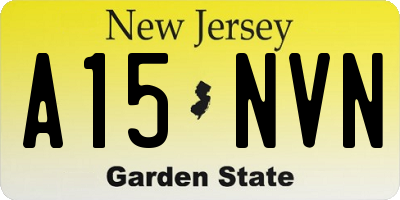 NJ license plate A15NVN