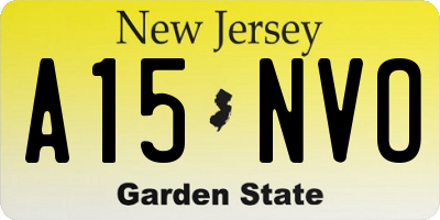 NJ license plate A15NVO