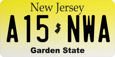 NJ license plate A15NWA