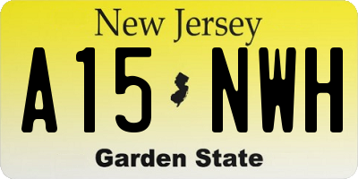 NJ license plate A15NWH