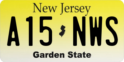 NJ license plate A15NWS