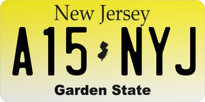 NJ license plate A15NYJ