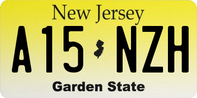 NJ license plate A15NZH