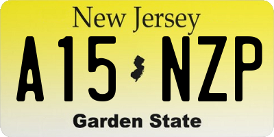 NJ license plate A15NZP