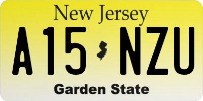 NJ license plate A15NZU