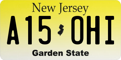 NJ license plate A15OHI