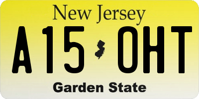 NJ license plate A15OHT