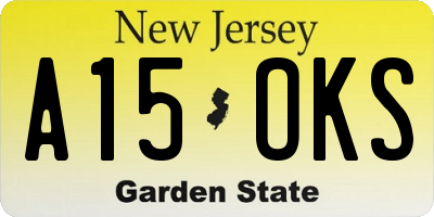 NJ license plate A15OKS