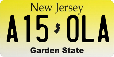 NJ license plate A15OLA