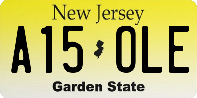 NJ license plate A15OLE
