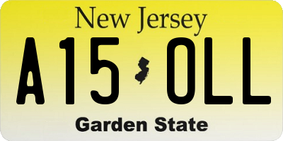 NJ license plate A15OLL