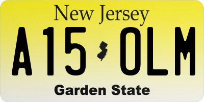 NJ license plate A15OLM