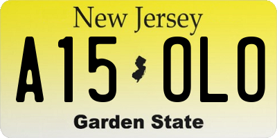 NJ license plate A15OLO