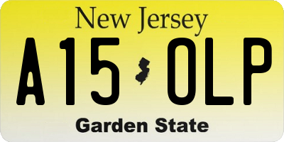 NJ license plate A15OLP