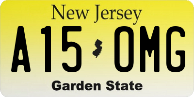 NJ license plate A15OMG