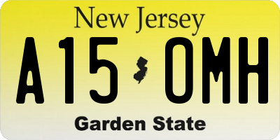 NJ license plate A15OMH