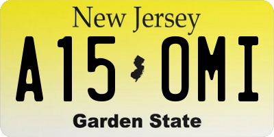 NJ license plate A15OMI