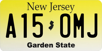 NJ license plate A15OMJ