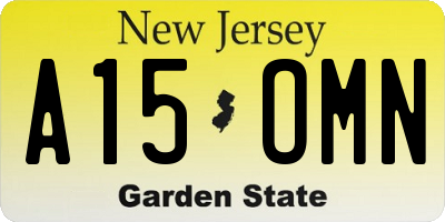 NJ license plate A15OMN