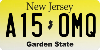 NJ license plate A15OMQ
