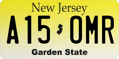 NJ license plate A15OMR