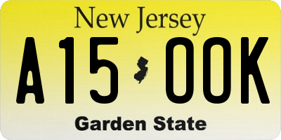 NJ license plate A15OOK