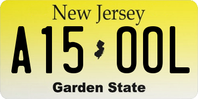 NJ license plate A15OOL
