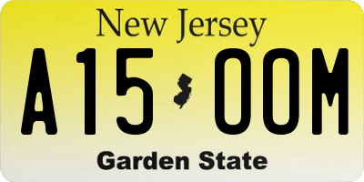 NJ license plate A15OOM